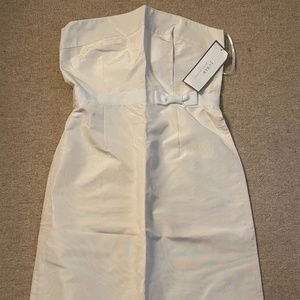 NWT JCrew Ivory Silk Strapless Dress
